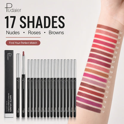 Precise Lip Liner Pencil 11 Shades Matte Waterproof Non-Fading Smooth Glide Long-Lasting All Day Wear Lip Outliner for Fuller Lips All Skin
