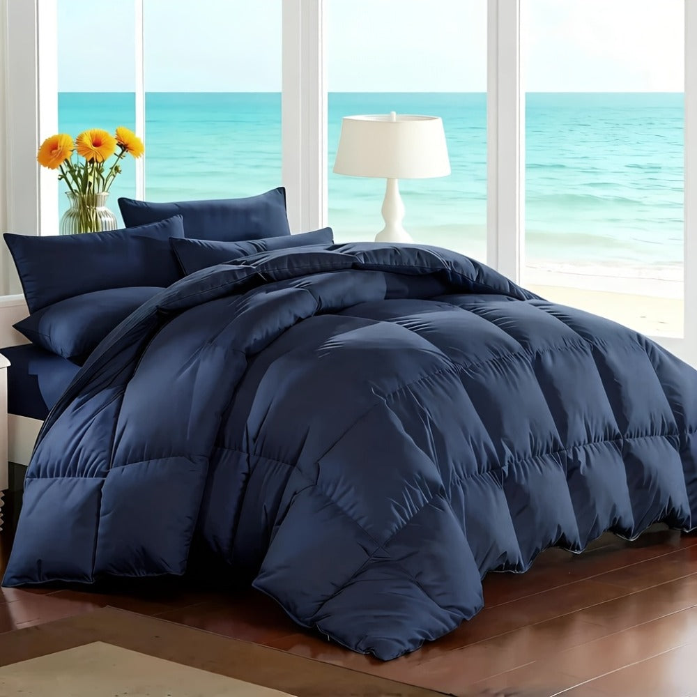 Comforter Set 7-Piece Bed in a Bag Queen King Full Soft Microfiber Down Alternative Comforter Fitted Sheet Flat Sheet Pillow Shams