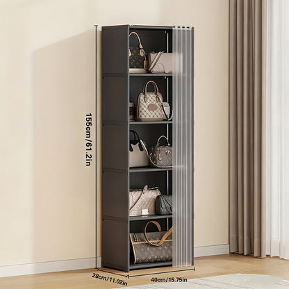 6-Tier Storage Rack Shelving Unit 15.75 Inch, Multi-Purpose Dust-Proof Organizer for Closet, Bedroom