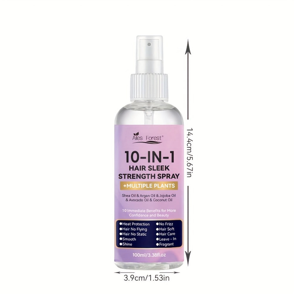 Leave-In Conditioner Spray 10-in-1 No-Rinse 100ml, Fragrance-Free Anti-Frizz Detangling Heat Protection