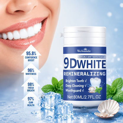 Hydroxyapatite Tooth Powder 2-Pack Remineralizing Fluoride-Free Deep Cleaning Whitening Mint Toothpowder