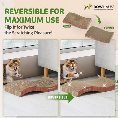 Cat Scratcher Lounger Reversible – Large Cardboard Cat Scratching Pad & Board for Indoor Cats, 5-Layer Durable Construction