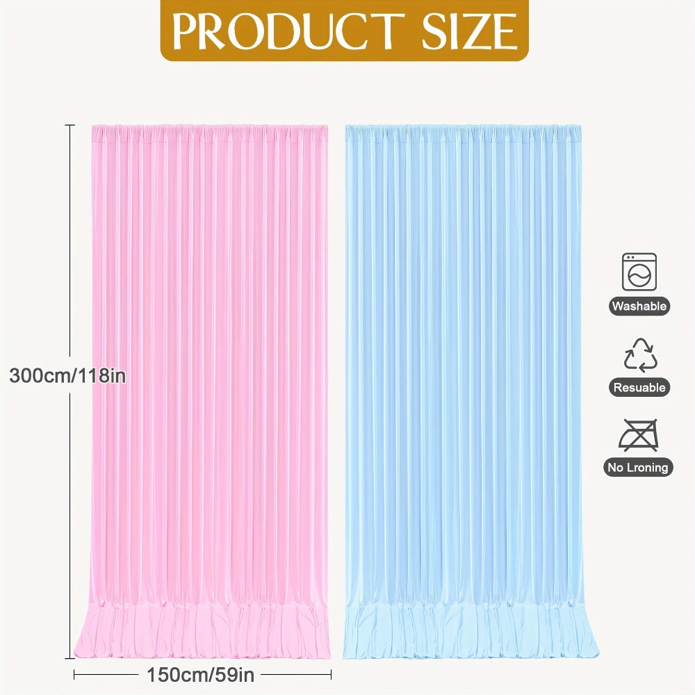 Blackout Backdrop Curtain 4 Pack 5x10 Ft - Heavyweight Nonwoven, Wrinkle-Resistant for Entryways, Bedrooms and Living Spaces