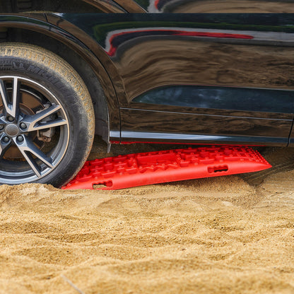 Traction Boards 2-Pack – 10-Ton Off-Road Vehicle Recovery Boards for Mud, Sand & Snow, High-Strength PP with Pull Straps & Storage Bag