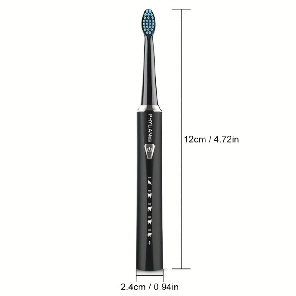H7 Sonic Electric Toothbrush Kit in Pink, Black or Purple with Six Brush Heads and Travel Case