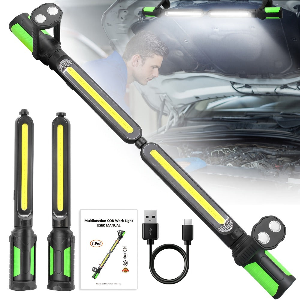 Rechargeable Magnetic LED Work Light with Swivel Hook, Sensor-Control or Standard Floodlight Options