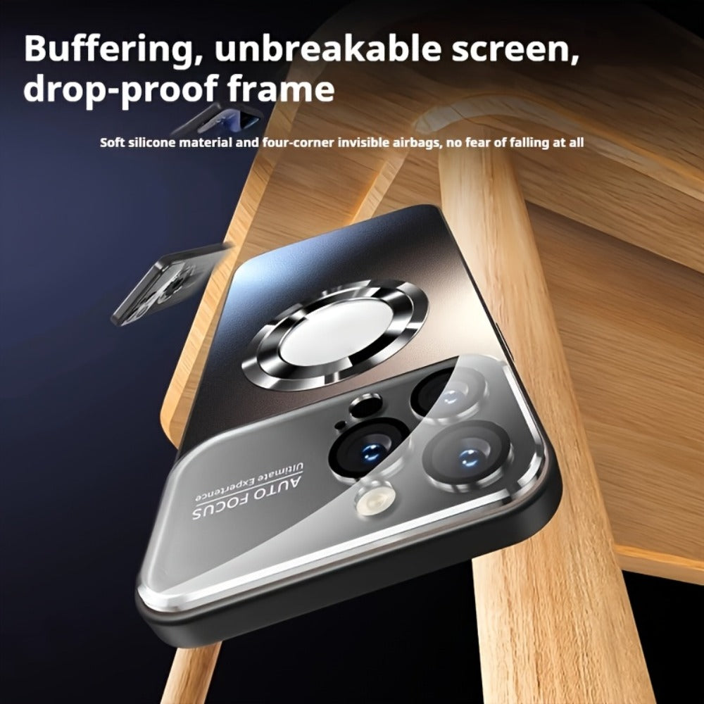 Titanium Matte iPhone Case Magnetic Wireless Charging Shockproof Glass Lens Cover for iPhone for an Everyday Personal Care Routine