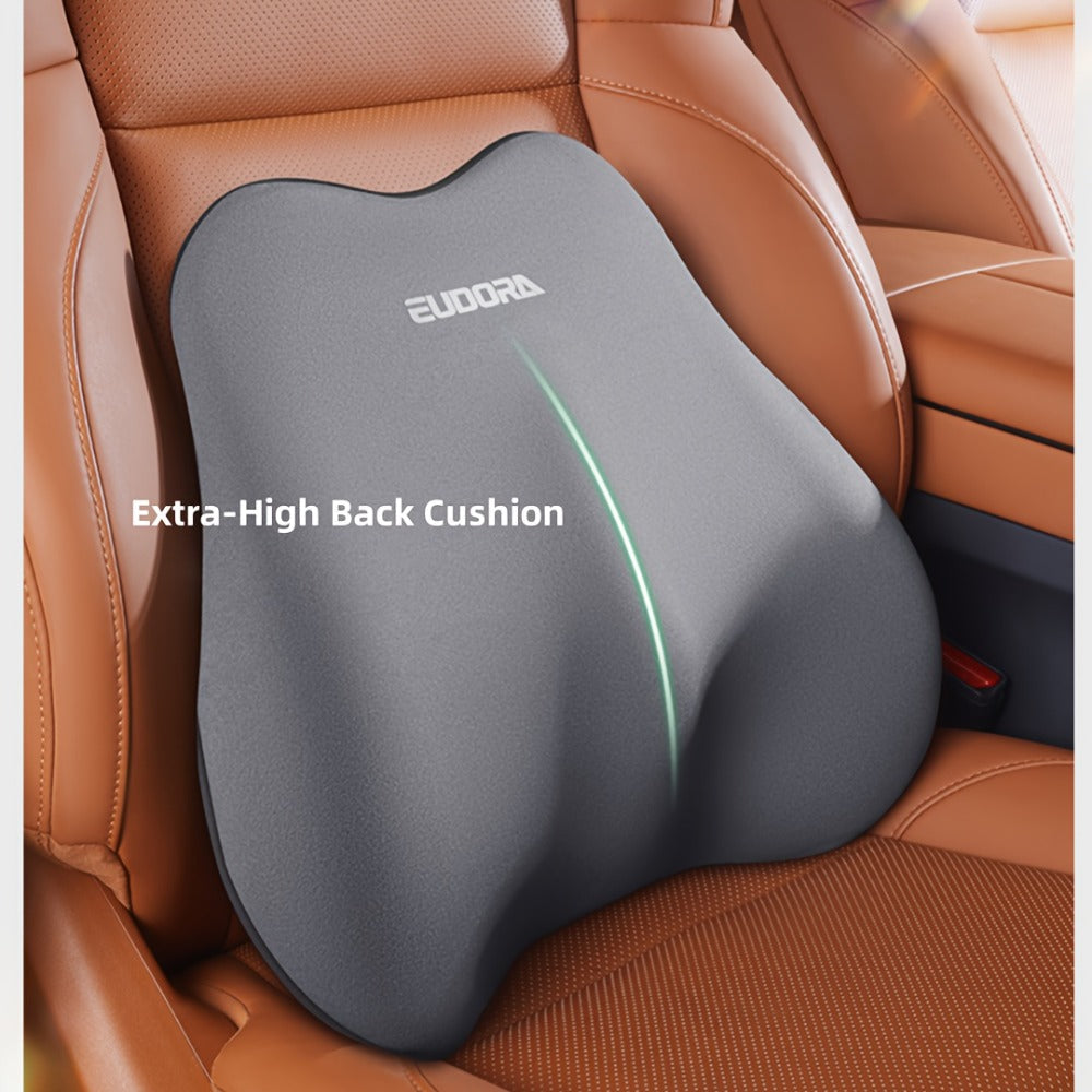 Memory Foam Car Seat Cushion & Back Cushion Set – Ergonomic Lumbar & Hip Support, Non-Slip, Machine Washable, Fits Sedans SUVs Trucks