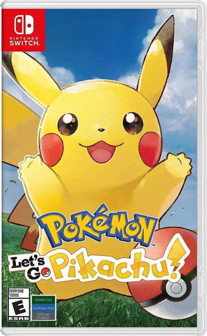 Pokemon Let's Go Pikachu Nintendo Switch Game, US/AS English Edition, Kanto Region Adventure with Motion Catching