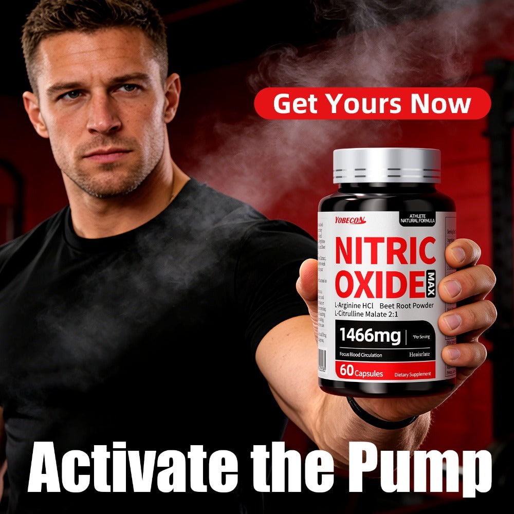Nitric Oxide Supplement 10-in-1 with L-Arginine, L-Citrulline, AAKG & Beetroot - Blood Flow