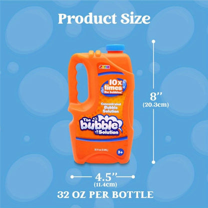 64oz Bubble Solution Refill 2-Pack Concentrate, Makes 5 Gallons, Compatible with Bubble Machines