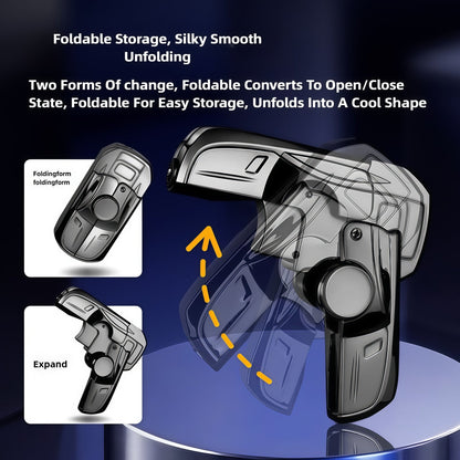 Foldable Race-Car-Style Butane Lighter with Rotating Grip and Black or Gold Checkout Options