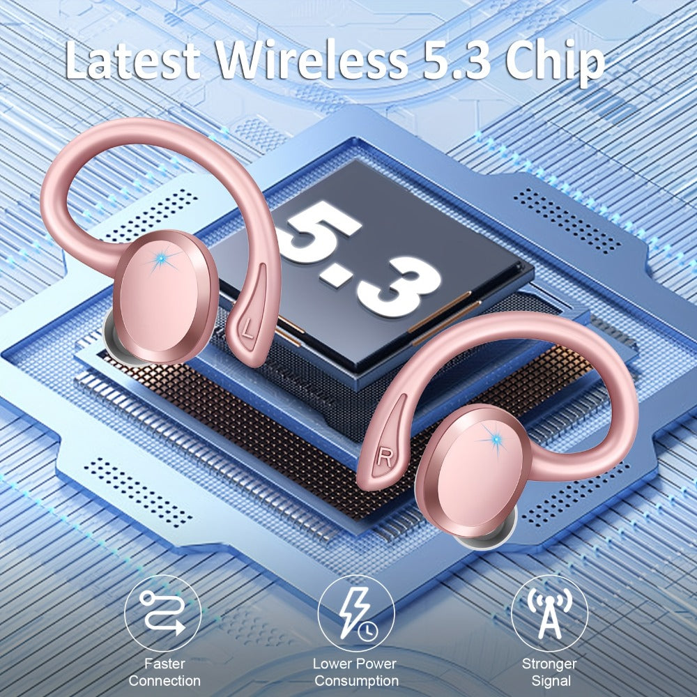48H Wireless Sport Earbuds Q38 Bluetooth 5.3 with 14.2mm Driver Stereo Sound for an Everyday Personal Care Routine