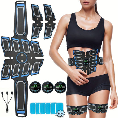EMS Ab Training Band, Whole Body Electric Stimulator Belt for Abdominal Toning, Passive Workout During Reading