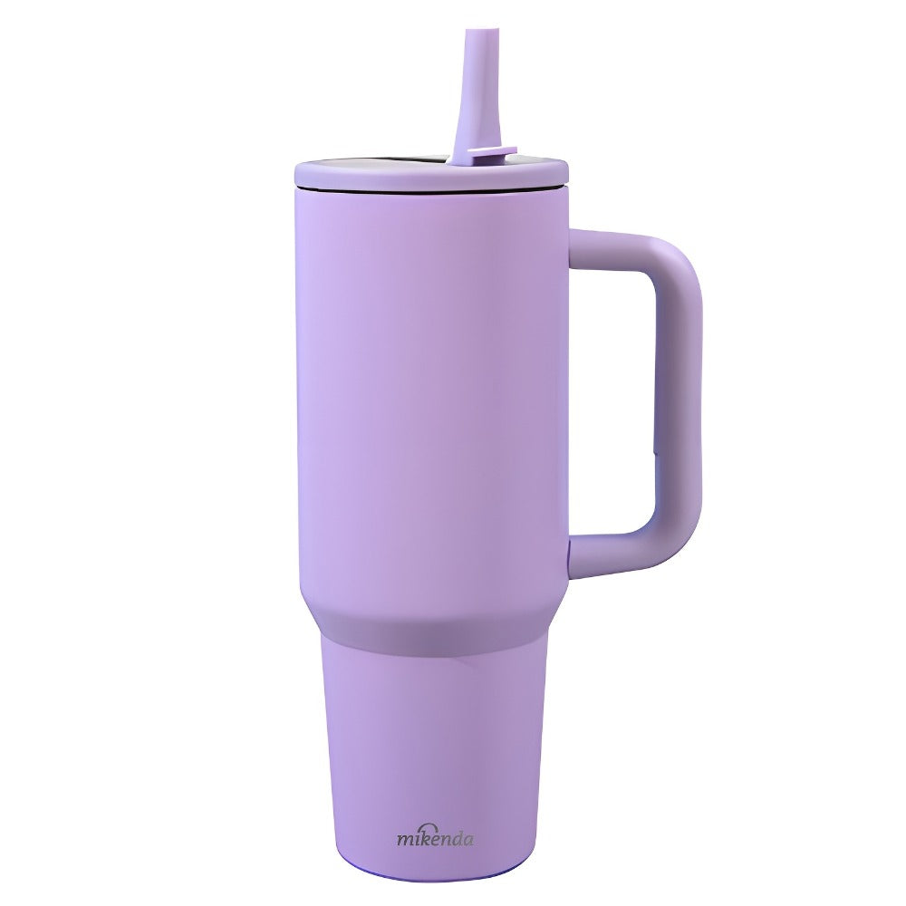 Insulated Tumbler, 40oz Stainless Steel Travel Cup with Lid, Foldable Straw and Six Color Options