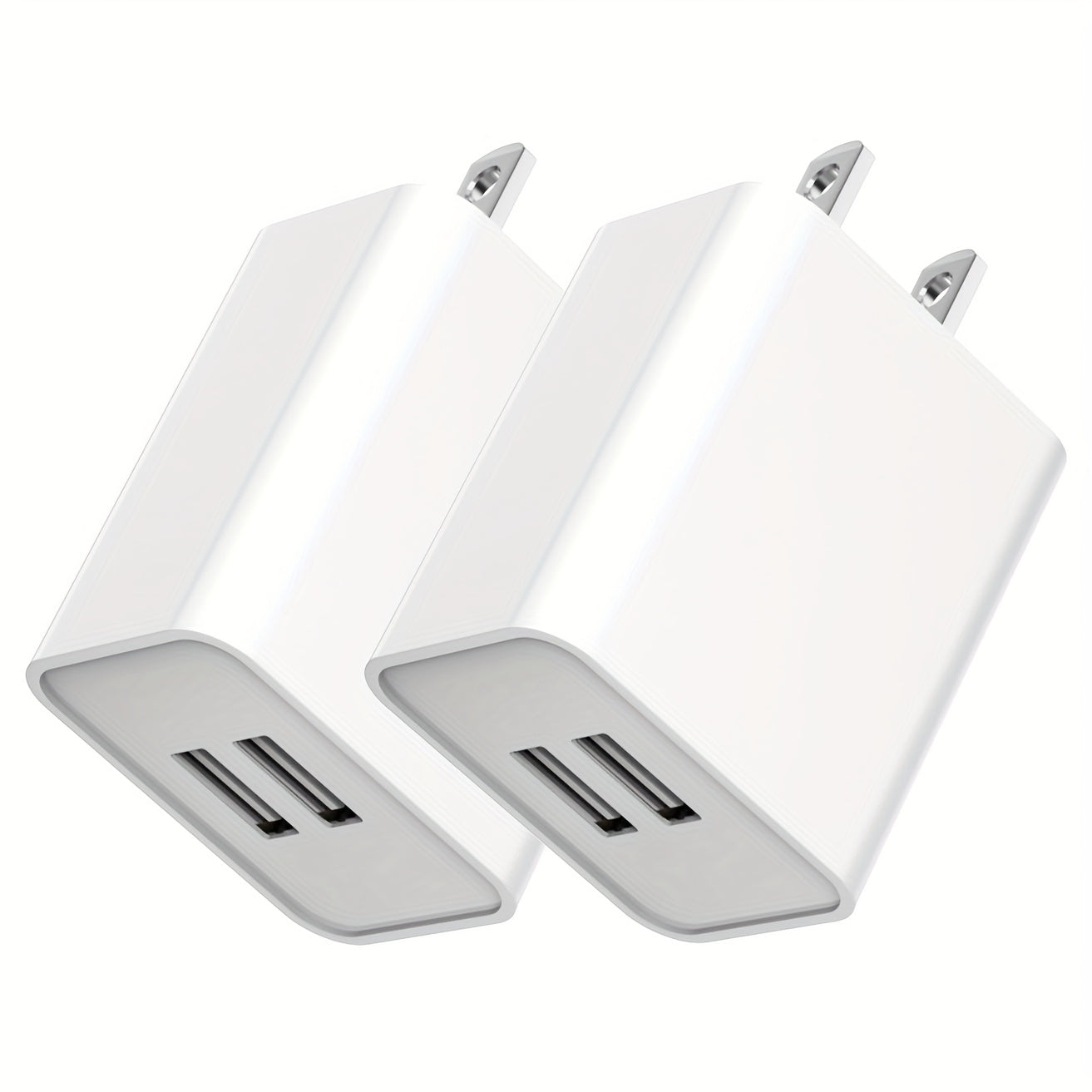 USB Wall Charger Cube Multi-Pack 2/3/4-Pack Dual Port 5V 2.1A with Short Circuit Protection
