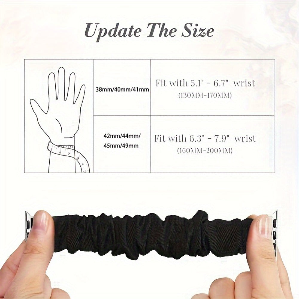 Nylon Elastic Apple Watch Band Women 4-Pack Adjustable Loop Aluminum Butterfly Clasp Strap for an Everyday Personal Care Routine