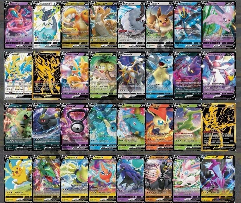 Pokemon 100 Card Lot, 1 Ultra Rare (Mega EX GX V VMAX), 100 Assorted English TCG Cards Near Mint