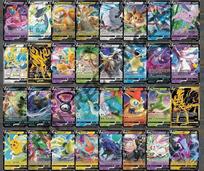 Pokemon 100 Card Lot, 1 Ultra Rare (Mega EX GX V VMAX), 100 Assorted English TCG Cards Near Mint