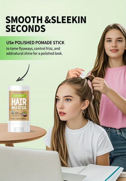 Hair Wax Stick 5 Pack Flyaway Control Edge Control with Jojoba Oil for Home, Travel and Salon Hair Styling