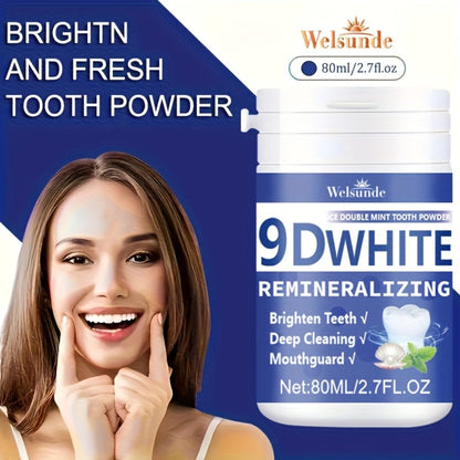 Hydroxyapatite Tooth Powder 3-Pack Remineralizing Whitening Deep Cleaning Mint Fresh Breath Enamel Oral Care