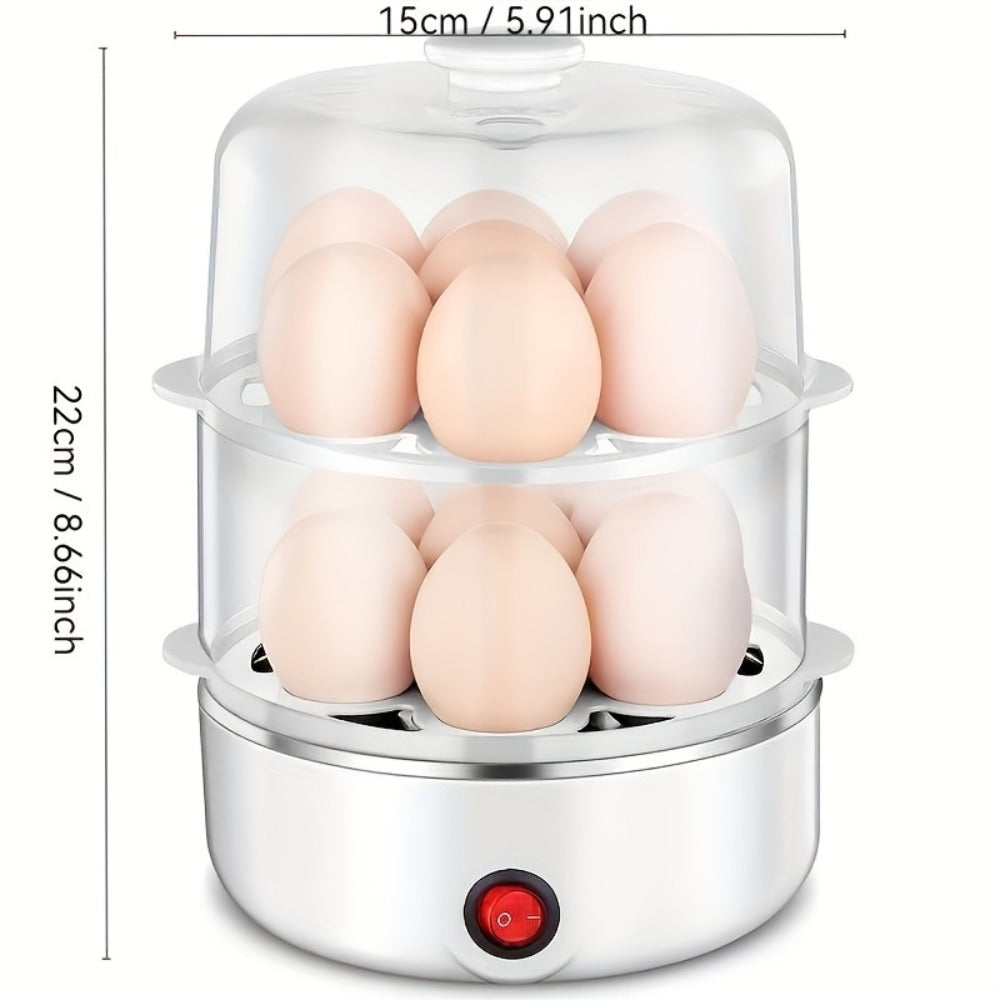 Egg Steamer Stainless Steel Mini Breakfast Machine Single Double Layer Multi-Functional Egg for Entryways, Bedrooms and Living Spaces
