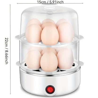 Egg Steamer Stainless Steel Mini Breakfast Machine Single Double Layer Multi-Functional Egg for Entryways, Bedrooms and Living Spaces