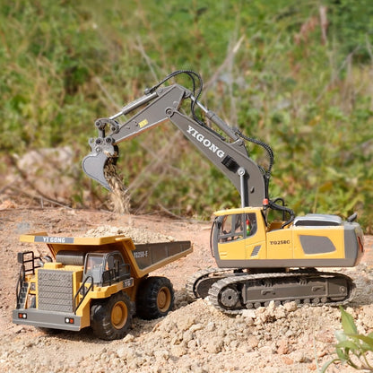 RC Construction Vehicle Set for Kids 2 3 4 Piece 2.4GHz 12-Channel Excavator with the Listed Color, Size or Set Options for Everyday Use