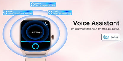 Smartwatch with Built-in Alexa FAWEIO 1.8" HD Touch Screen, Bluetooth Calling, 100+ Sport Modes, Fitness Tracker Heart Rate Sleep