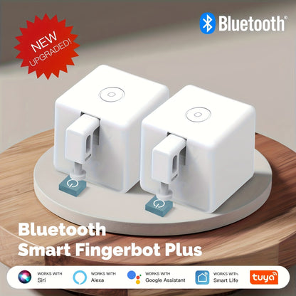 MOES Fingerbot Plus Smart Button Pusher Robot 2-Pack, Wireless Touch Control, Works with Alexa, Google Home & Smart Life App