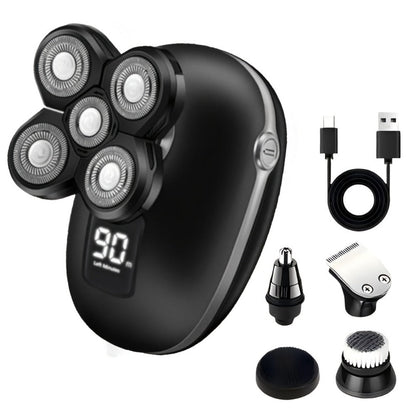 5-in-1 Electric Shaver for Men and Women IPX6 Waterproof – USB Rechargeable Body Hair Trimmer Grooming Kit with Interchangeable Heads