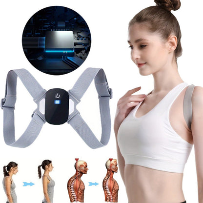 Smart Posture Corrector with Vibration Alert, Wireless Rechargeable Posture Trainer & Back Support Belt for Men Women