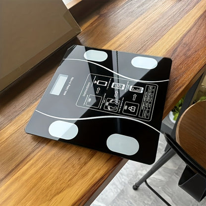 Digital Bathroom Scale Body Weight Scale LED Backlit Display Tempered Glass Compact for Entryways, Bedrooms and Living Spaces