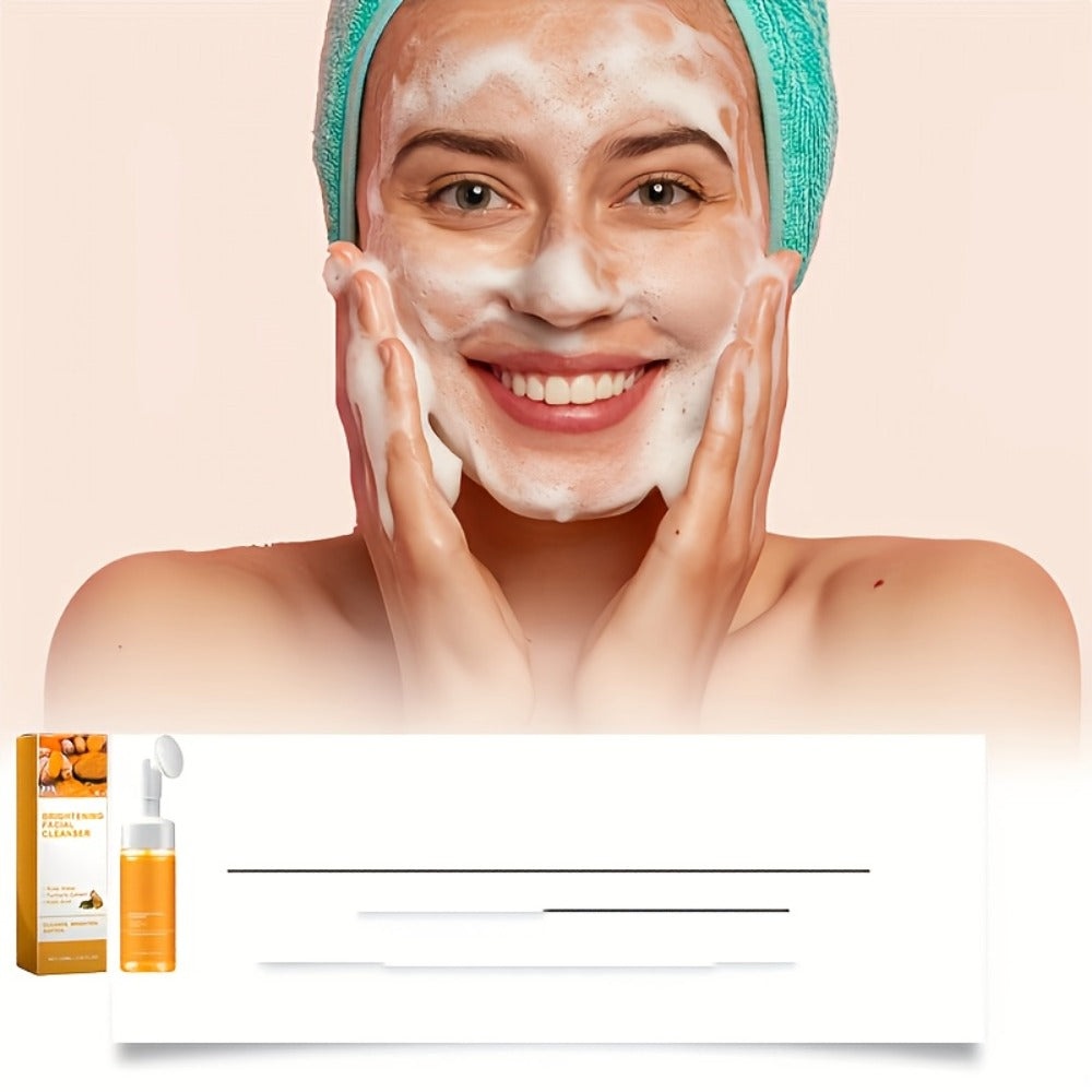 Turmeric Kojic Acid Facial Cleanser 2pcs Set – Deep Cleansing Oil Control Pore Refining Brightening Face Wash for Women Men