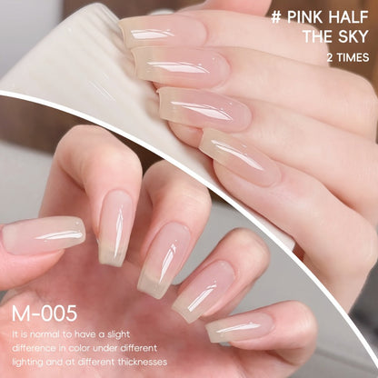 Gel Nail Polish 4-Piece Nude-Pink Frame-Bottle Set with Opaque Shades 05, 06, 08 and 17 for Manicures