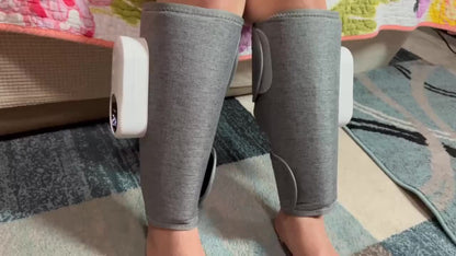 Air Compression Leg Massager, Cordless Calf & Foot Massager with 3 Intensity Levels for Legs, Thighs