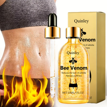 Bee Venom Body Oil 30ml Tightening Massage Oil with Honey Rosemary Extract for Waist Arms Legs Belly Nourishing Body Contouring Hot Oil