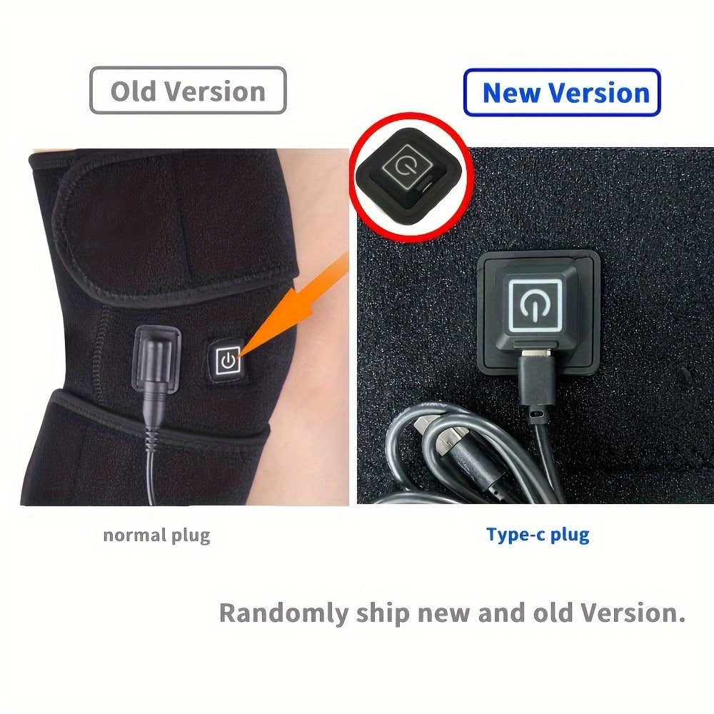 Knee Massager with Heat USB Electric Heating Pad Wrap Knee Pain Massage Device for Arthritis Joint Stiffness Men Women Gift