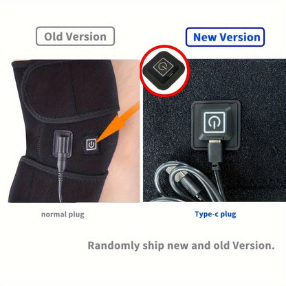Knee Massager with Heat USB Electric Heating Pad Wrap Knee Pain Massage Device for Arthritis Joint Stiffness Men Women Gift