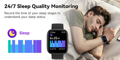 Smartwatch Alexa Built-in 1.83" HD – Wireless Calling, 100+ Sport Modes, Heart Rate, SpO2 and Sleep Readouts, Optional Woven