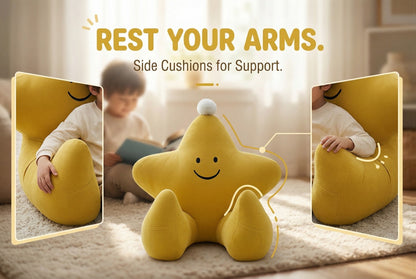 Kids Reading Pillow Star Shape with Neck Support Back Support Lumbar Support & Armrests Spine for Entryways, Bedrooms and Living Spaces