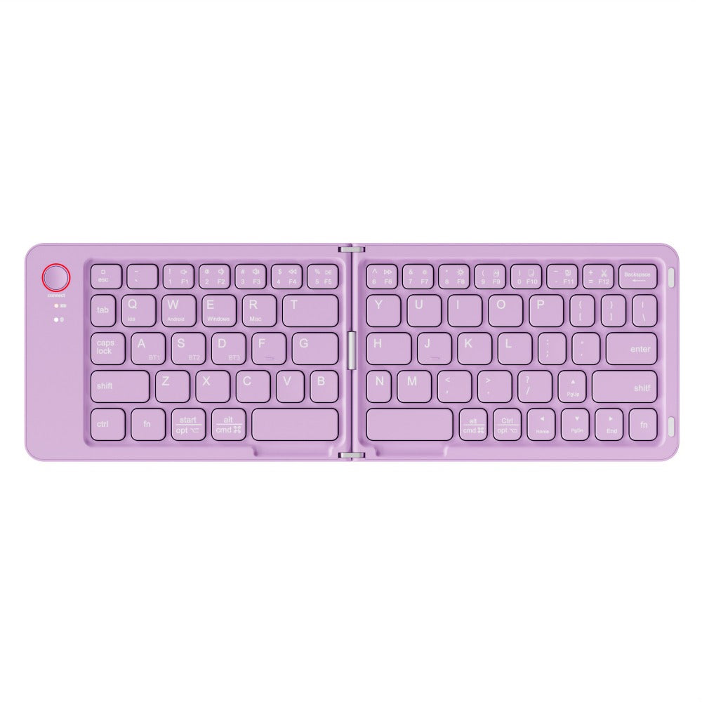 Folding Wireless Keyboard KLZO B023 Dual-Fold Magnetic, Slim Portable Bluetooth Keyboard, Ultra-Long Battery Life