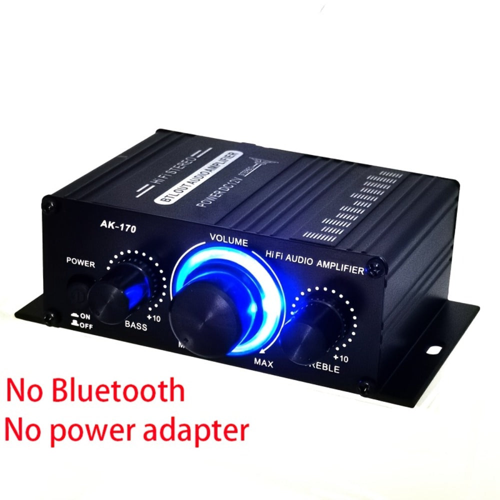 AK170 2-Channel Stereo Power Amplifier for Home Theater, Computer & Car Audio, HiFi Sound Amplifier with RCA Input