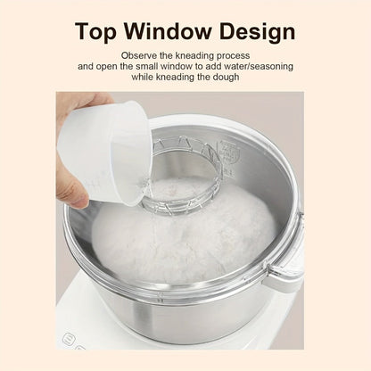 Electric Dough Maker 7Qt with Fermentation Function - 250W Dough Kneading Machine, 304 Stainless Steel Bowl