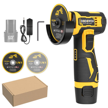 Power Tools DODOWIN 12V Mini Cordless Angle Grinder with 19, 500 and 5, 000 RPM Modes and Battery Options
