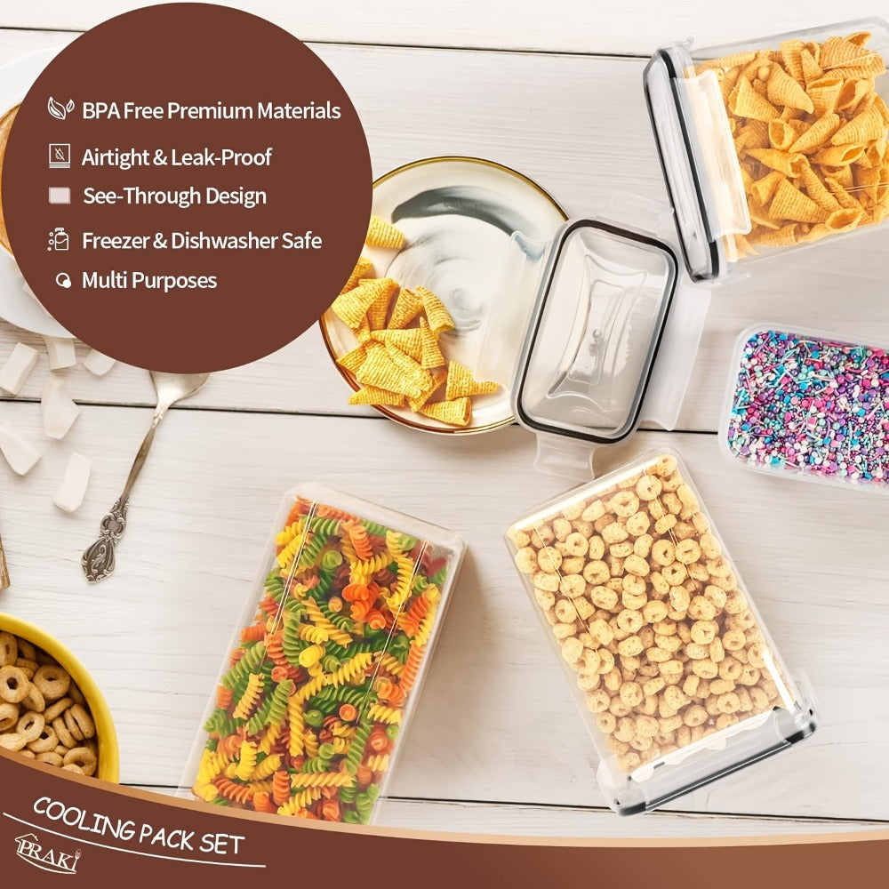 Food Storage Containers 8-, 16-, 30- or 32-Piece Rectangular Pantry Box Set with Matching Lids