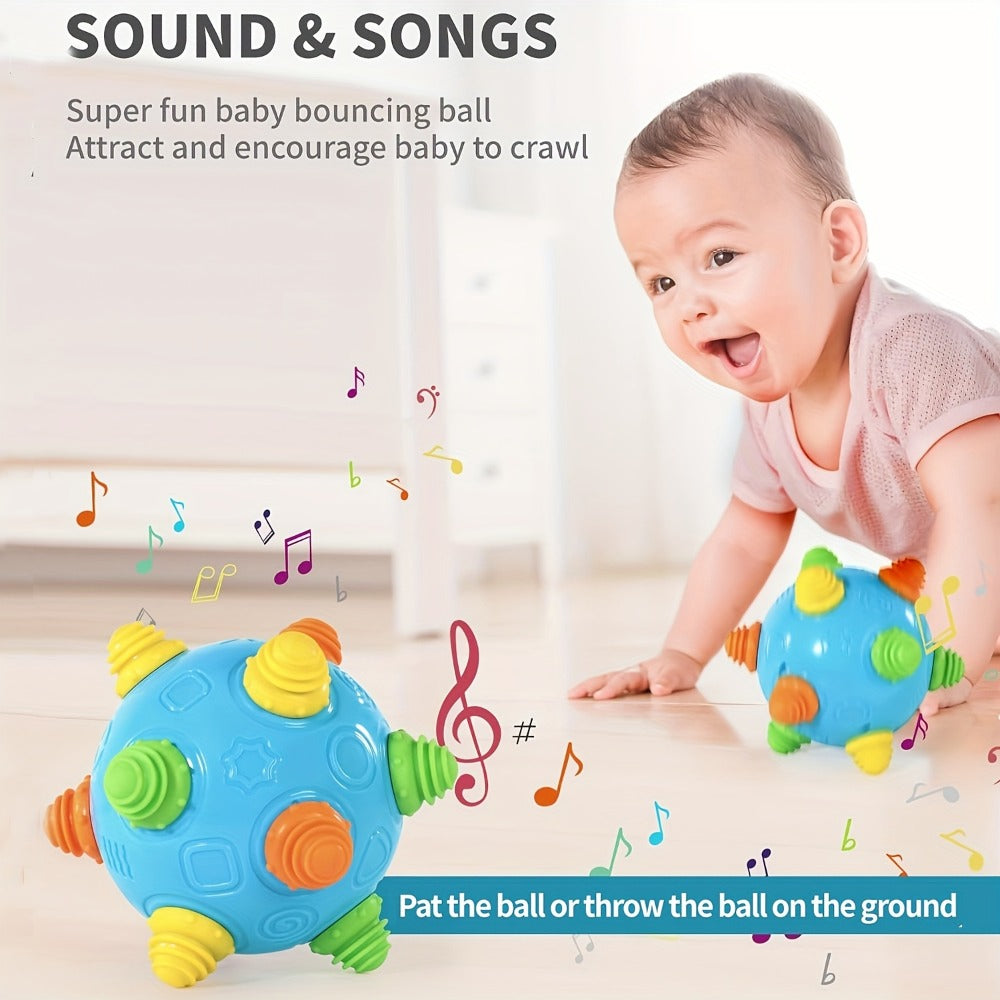 Bouncing Music Dancing Ball Baby Toy, Interactive Electric Rolling Sensory Ball with Lights, Sounds & Melodies