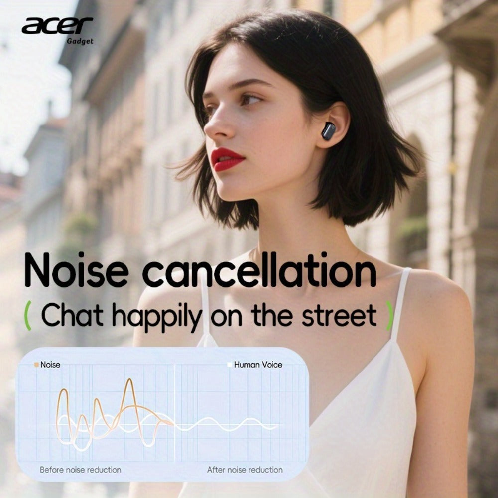 Wireless Earbuds Acer OHR501 Bluetooth 5.4 Semi-In-Ear with Touch Controls, Type-C Case and Eight Colors