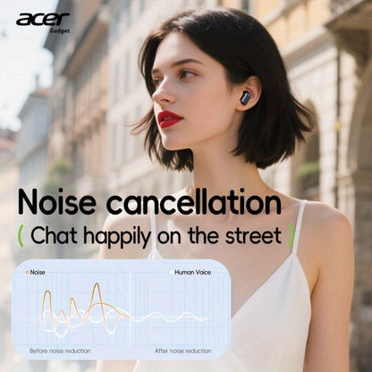 Wireless Earbuds Acer OHR501 Bluetooth 5.4 Semi-In-Ear with Touch Controls, Type-C Case and Eight Colors