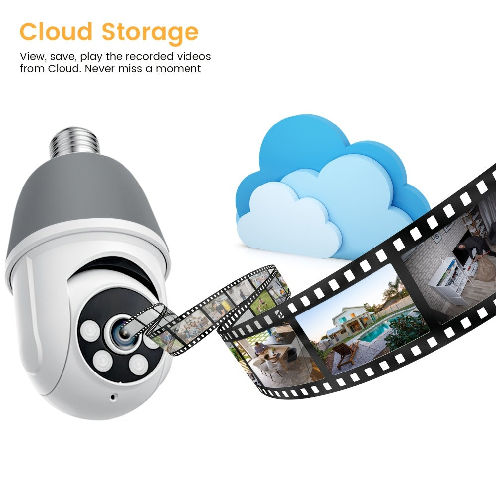 AI Auto Tracking Security Camera 360° Panoramic 1920P, Infrared Night Vision Two-Way Audio 2.4GHz USB Charging